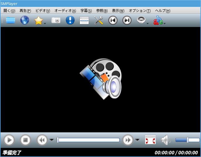 「Fedora 42 i3wm」-「SMPlayer」「起動直後」