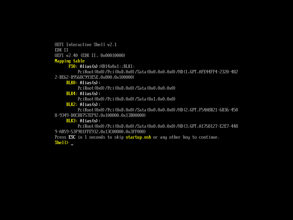 「Linux Mint」-「EFI boot」「停止」