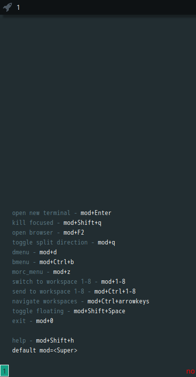 クリックでオリジナルのサイズで開きます 「Manjaro 24.1 i3wm」-「Conky」「編集後の表示」「左下ショートカットキー表示」