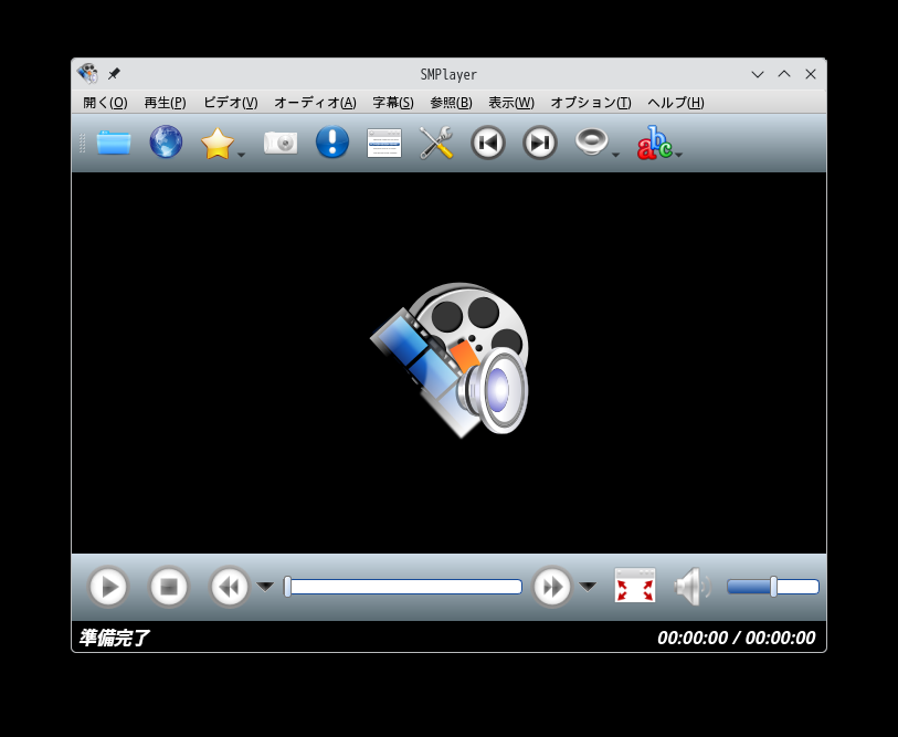 「Manjaro 26.0 KDE」-「SMPlayer」「起動直後」