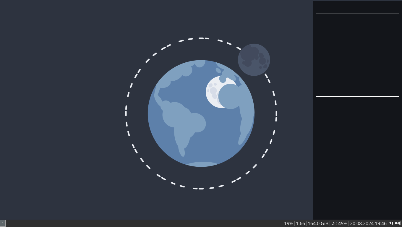 「ArcoLinux 24.07.01 i3wm」-「デフォルトのデスクトップ」