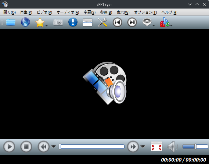 「EndeavourOS 2025.03.19」-「SMPlayer」「起動直後」