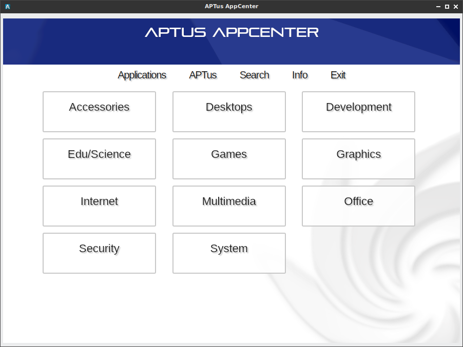 「SparkyLinux8.1 LXQt」-「APTus」「起動直後」
