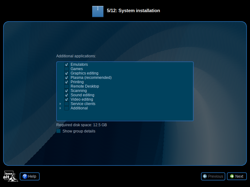 「ALT Linux  10.0」-「System Installation」