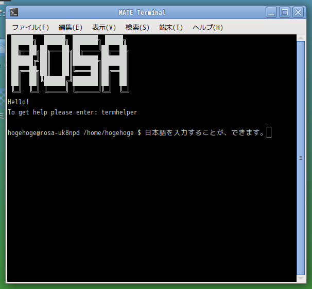 「ROSA 13.1 MATE」-「日本語入力確認」