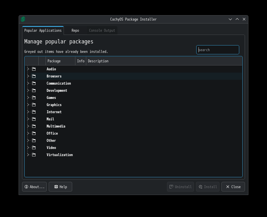 「CachyOS 250824 KDE」-「Pamac」「起動直後」
