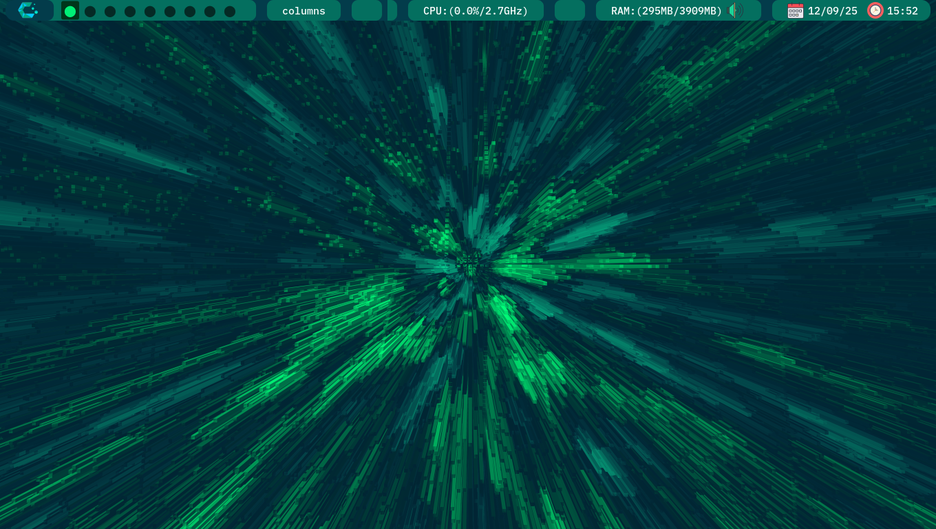 「CachyOS 250824 qtile」-「デフォルトのデスクトップ・メニュー」「config.py 修正後」