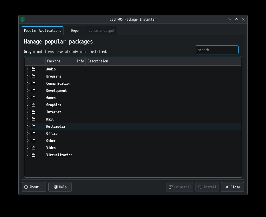 「CachyOS 251129 KDE」-「Pamac」「起動直後」