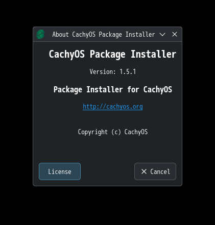 「CachyOS 251129 KDE」-「Pamac」「バージョン情報」