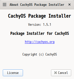 「CachyOS 251129 Cinnamon」-「Pamac」「バージョン情報」