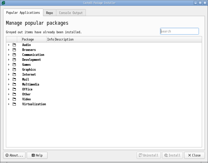 「CachyOS 251129 LXQt」-「Pamac」「起動直後」