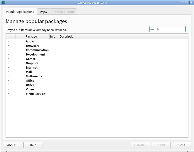 「CachyOS 251129 Openbox」-「Pamac」「起動直後」