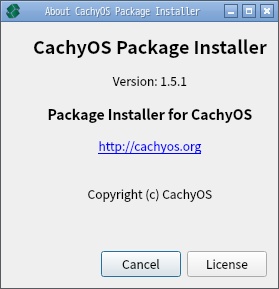 「CachyOS 251129 Openbox」-「Pamac」「バージョン情報」