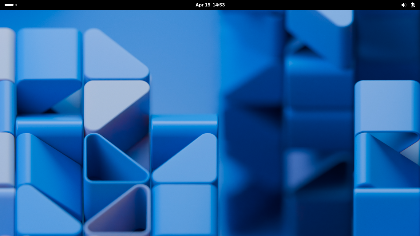 「Alpine Linux 3.23.3 GNOME」-「デフォルトのデスクトップ」