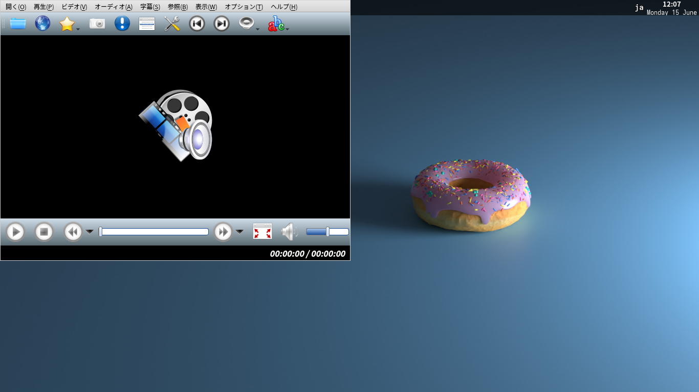「Alpine Linux 3.24.0 cwm」-「SMPlayer」「起動直後」
