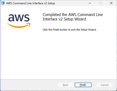 「aws-cli」-「Completed the AWS Command Line Interface」