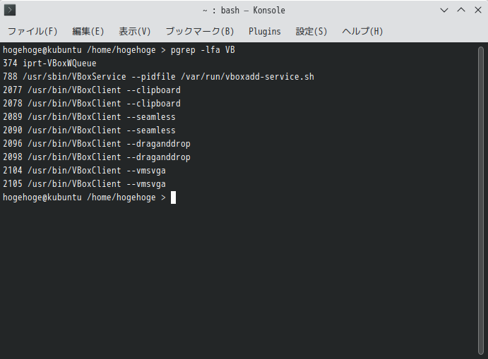 「VirtualBox Guest Additions」「Kubuntu 22.04」-「動作確認」